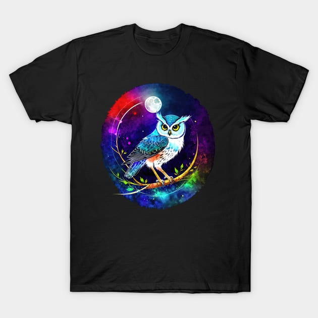 Celestial Guardian Owl T-Shirt by Alpenglow Workshop